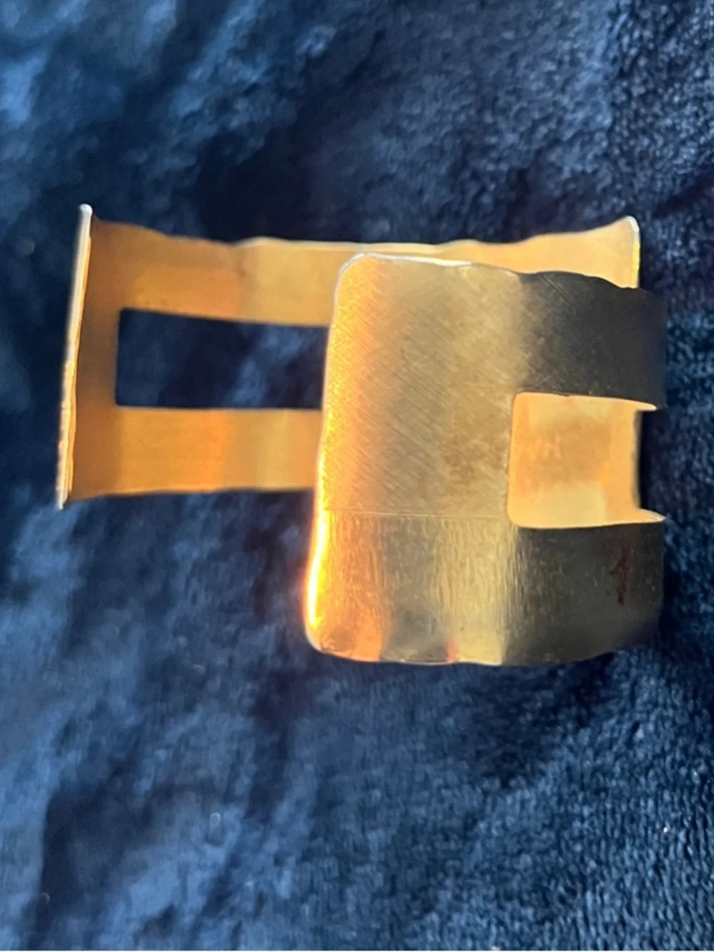 Judith Haas Polished Wide Gold Vermeil Cuff Bracelet
